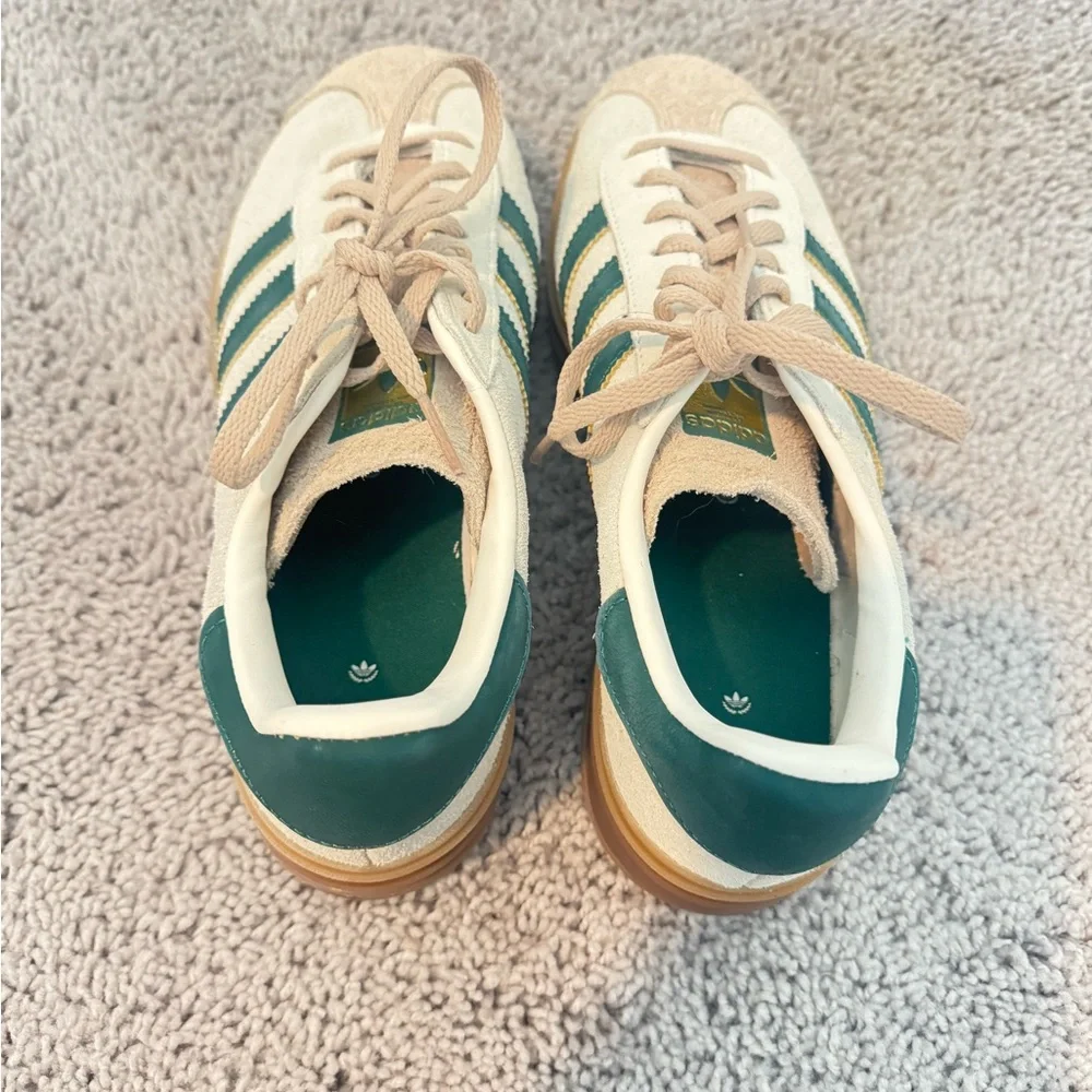 Adidas Women's Gazelle Sneakers - Green and Beige - Picture 5 of 6
